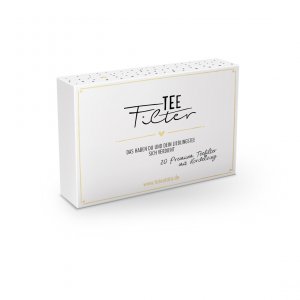 Teefilter in weißer Geschenkbox (20 Stück Inhalt)
