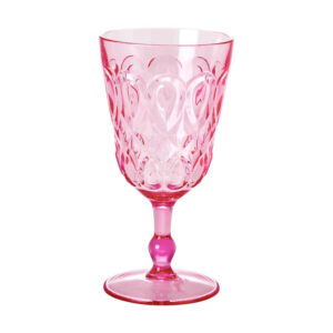Acryl-Weinglas in Pink von Rice. Es sieht aus wie echtes Kristallglas - ist aber sicher, auch in Kinderhänden