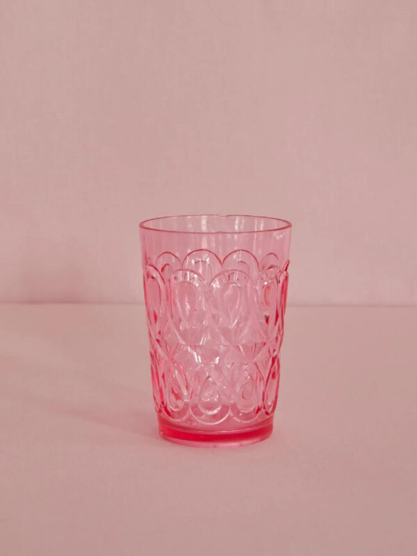 Pinkes Acrylglas von Rice, das aussieht wie ein echtes Kristallglas