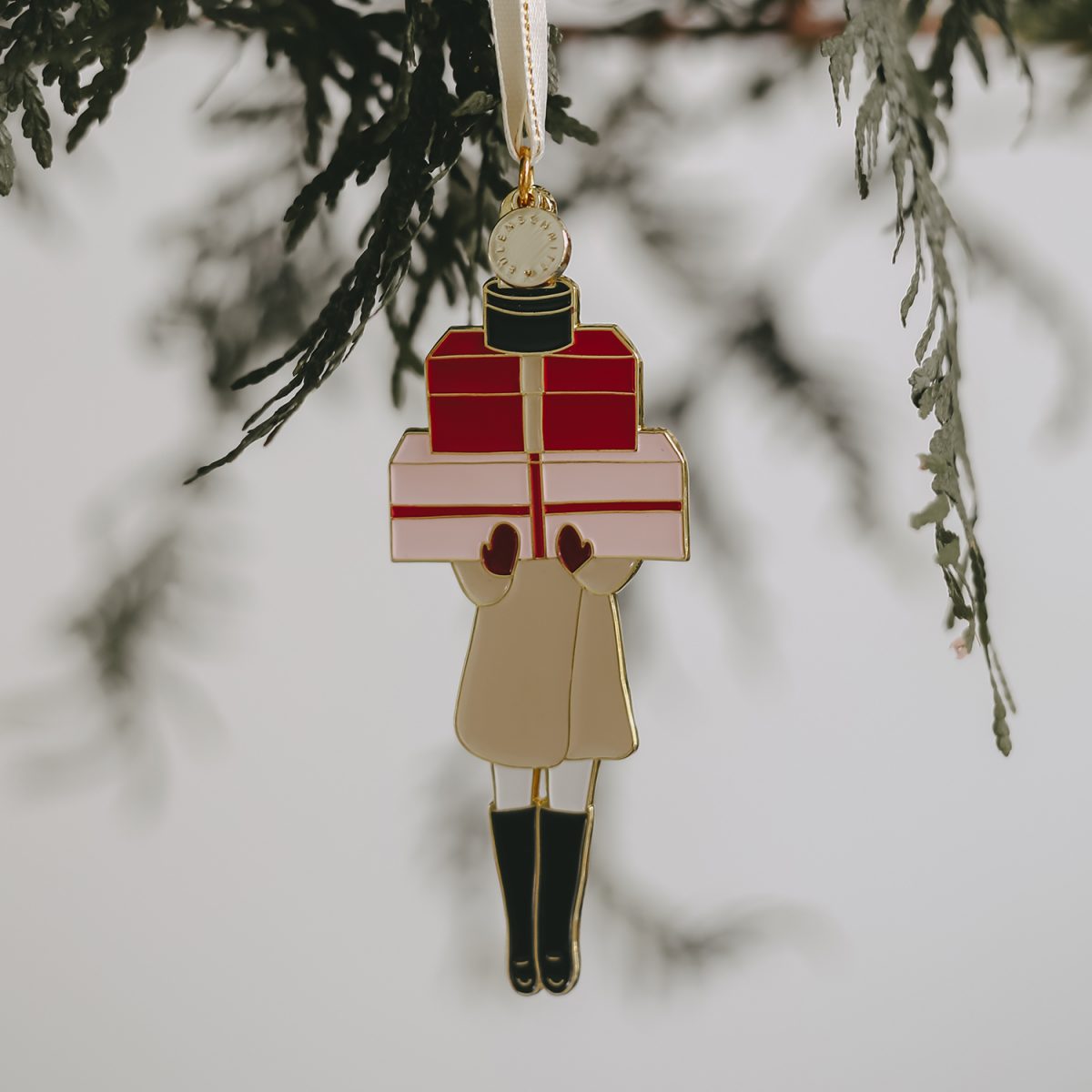 Eulenschnitt Weihnachtsbaumschmuck Weihnachtsmädchen