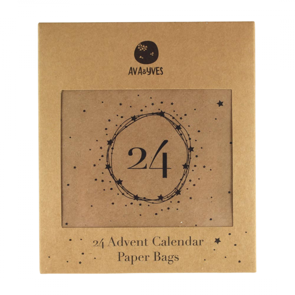 Adventskalendertüten mit den Zahlen 1 bis 24