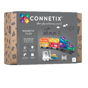 Schienen und Transport Set aus Magnetbausteinen von Connetix