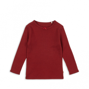 Langarmshirt in glitzerndem Rot von Konges Sloejd