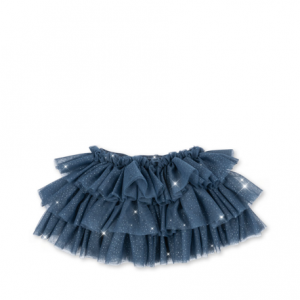 Tüllrock in Blau mit Glitzer und Stufen von Konges Sloejd