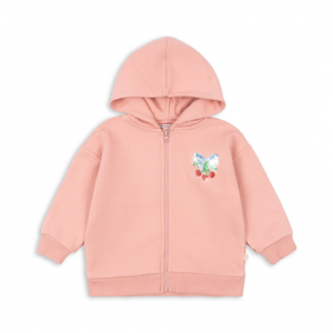 Sweatjacke mit Pailletten von Konges Sloejd in rosa mit Kirschmotiv