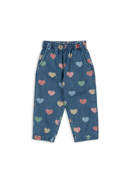 Kinderjeans mit bunten Herzen von Konges Sloejd