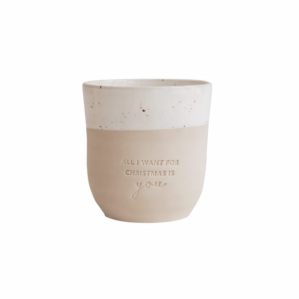 Eulenschnitt limited Edition Becher mit Blindprägung All I want for Christmas