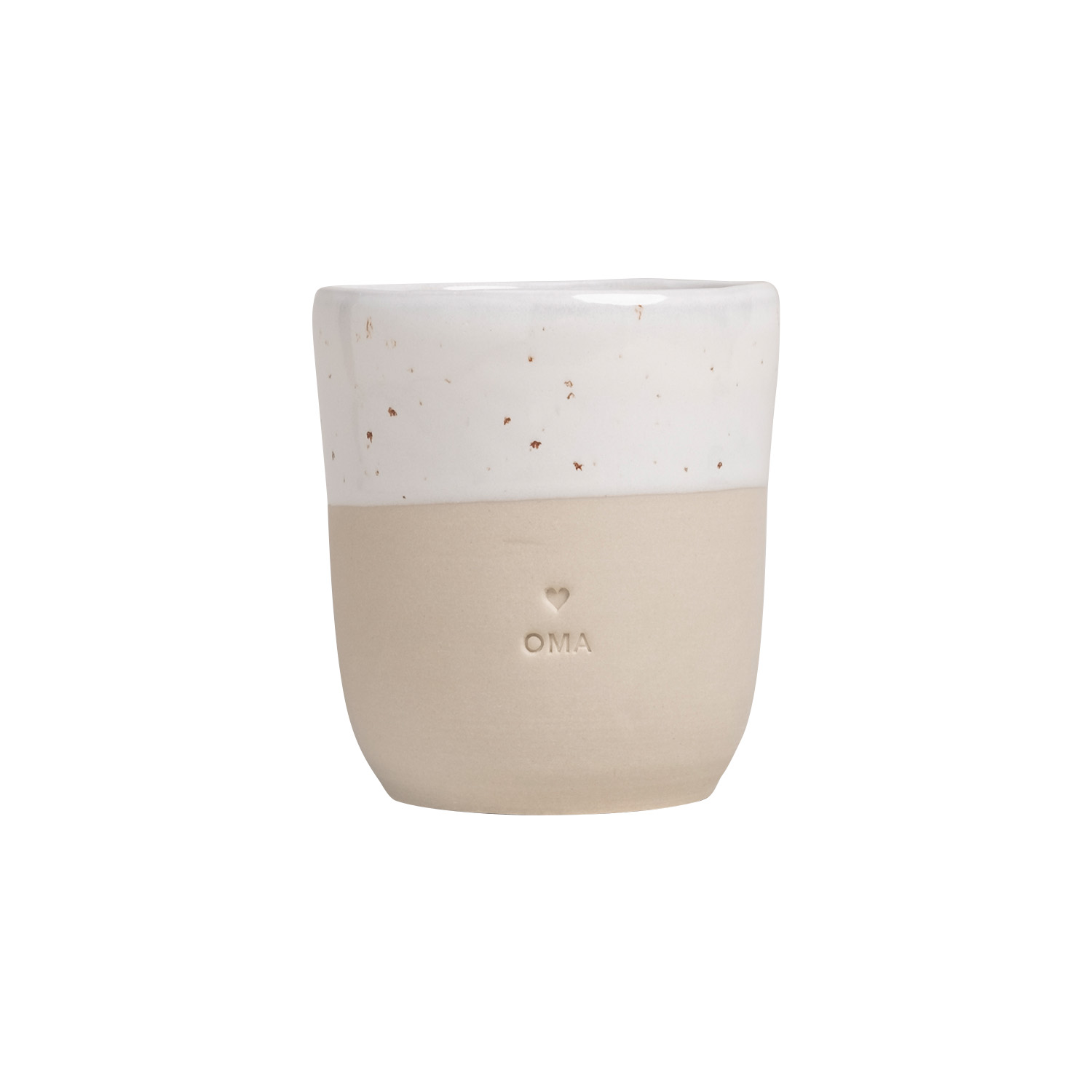 Eulenschnittbecher mit Blinddruck Oma