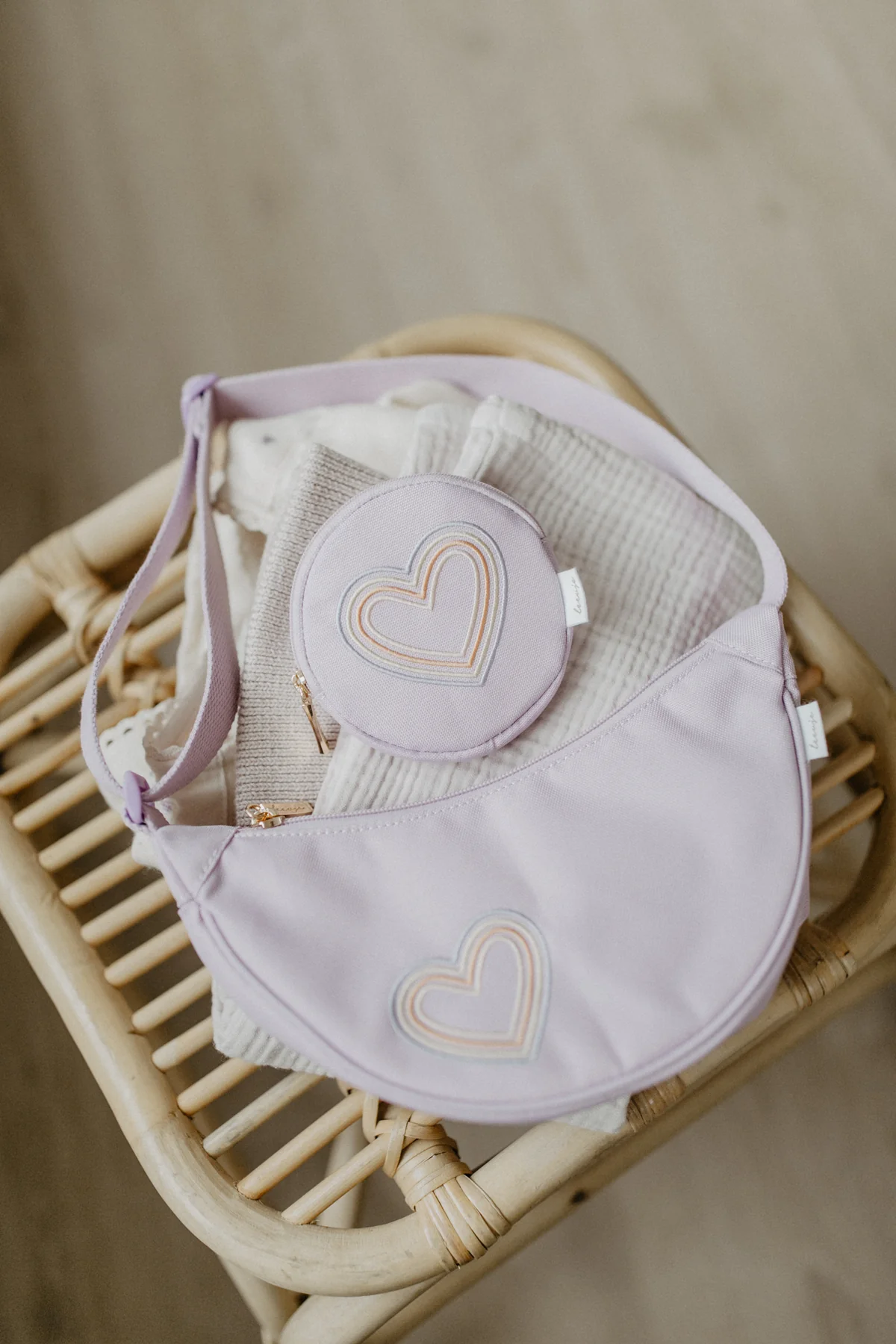 Leevje | Portemonnaie 'rainbow heart' | Flieder – Bild 2