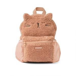 Katzenrucksack in rosa aus Teddystoff von Liewood