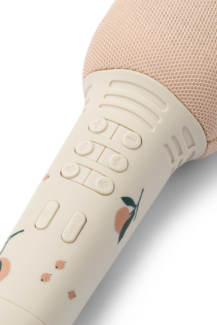 Karaokemikrophon für Kinder mit Pfirsich Motiv in Rosa und Beige von Liewood