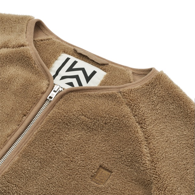 Fleecejacke Calina von Liewood in Karamellbraun mit Reißverschluss
