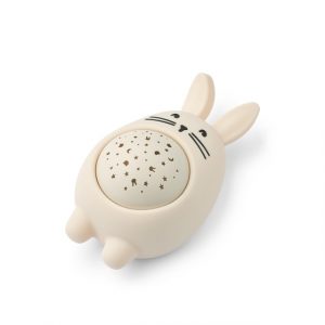 Projektorlampe in Form eines Hasen in der Farbe Creme