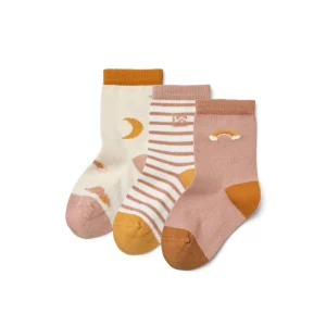 3er Pack Socken von Liewood in Rosa und Beige