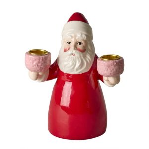 Kerzenhalter Weihnachtsmann von Rice in Rot für 2 Kerzen