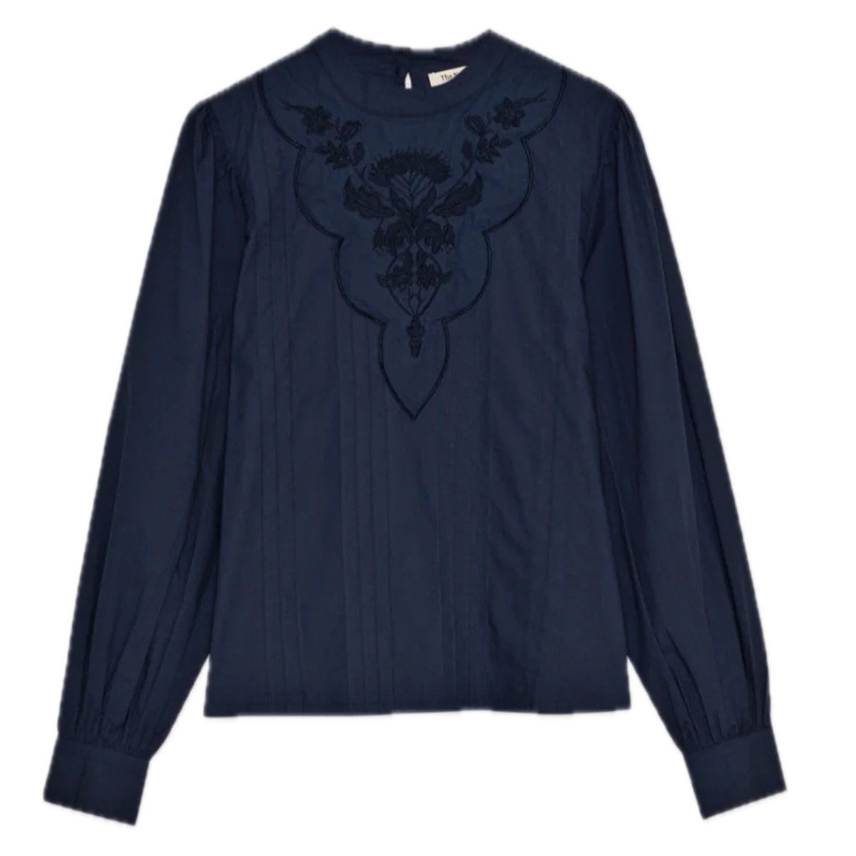 Dunkelblaue Bluse mit Spitzendetails von TNS