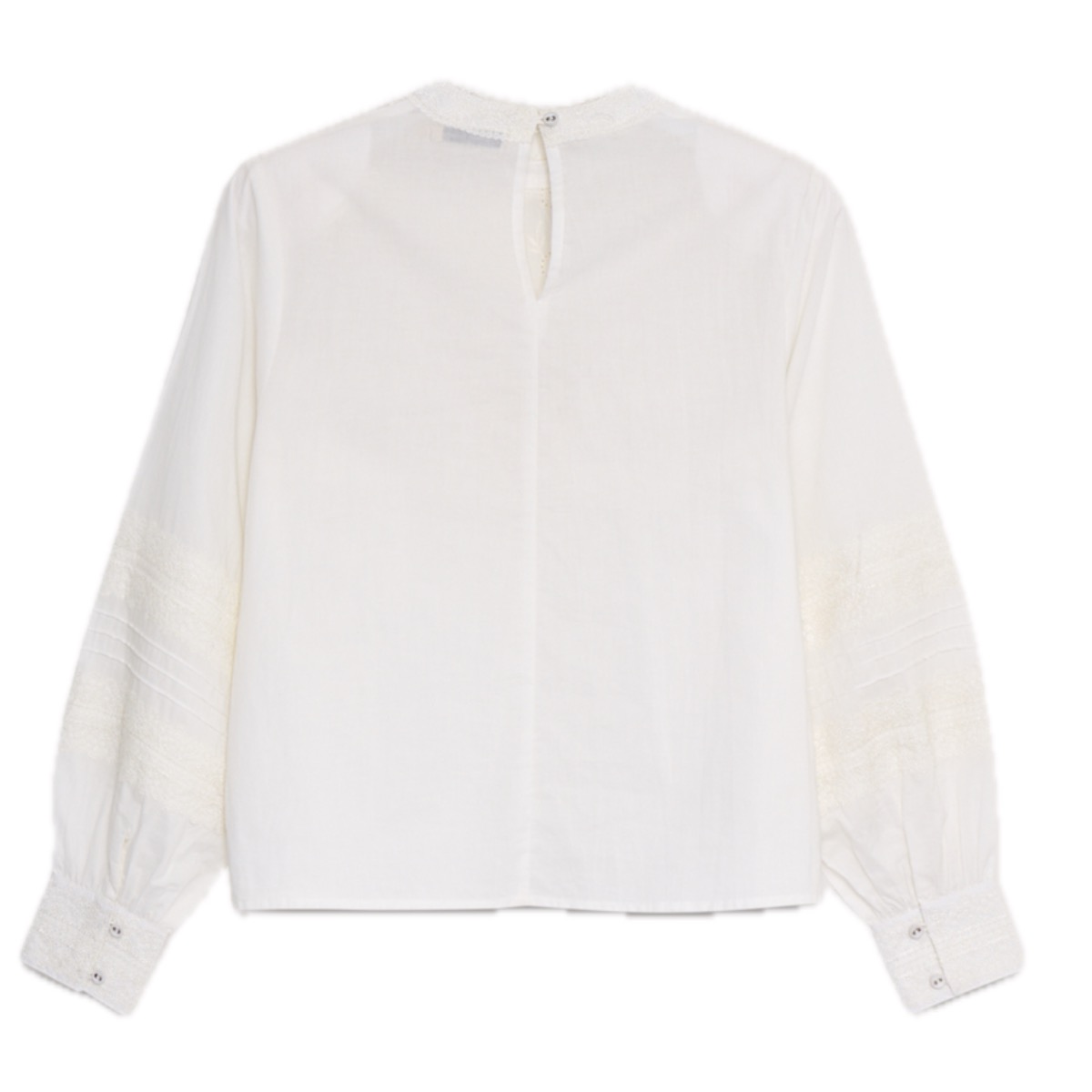 Weiße Bluse mit Spitzendetails von TNS