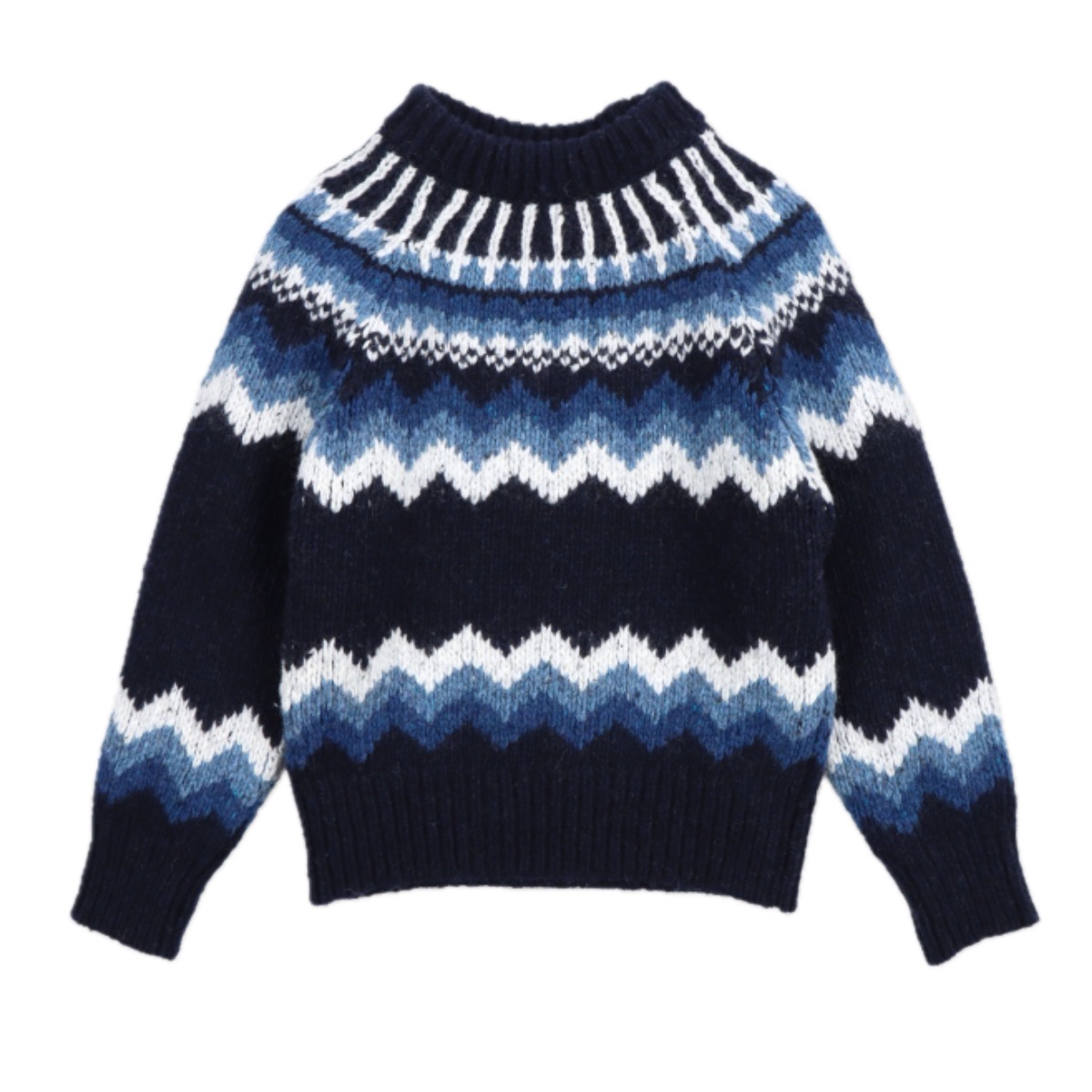 Norwegerpullover in verschiedenen Blautönen von TNS