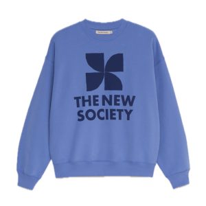 TNS Frauen Logo Sweatshirt Ton in Ton Blau