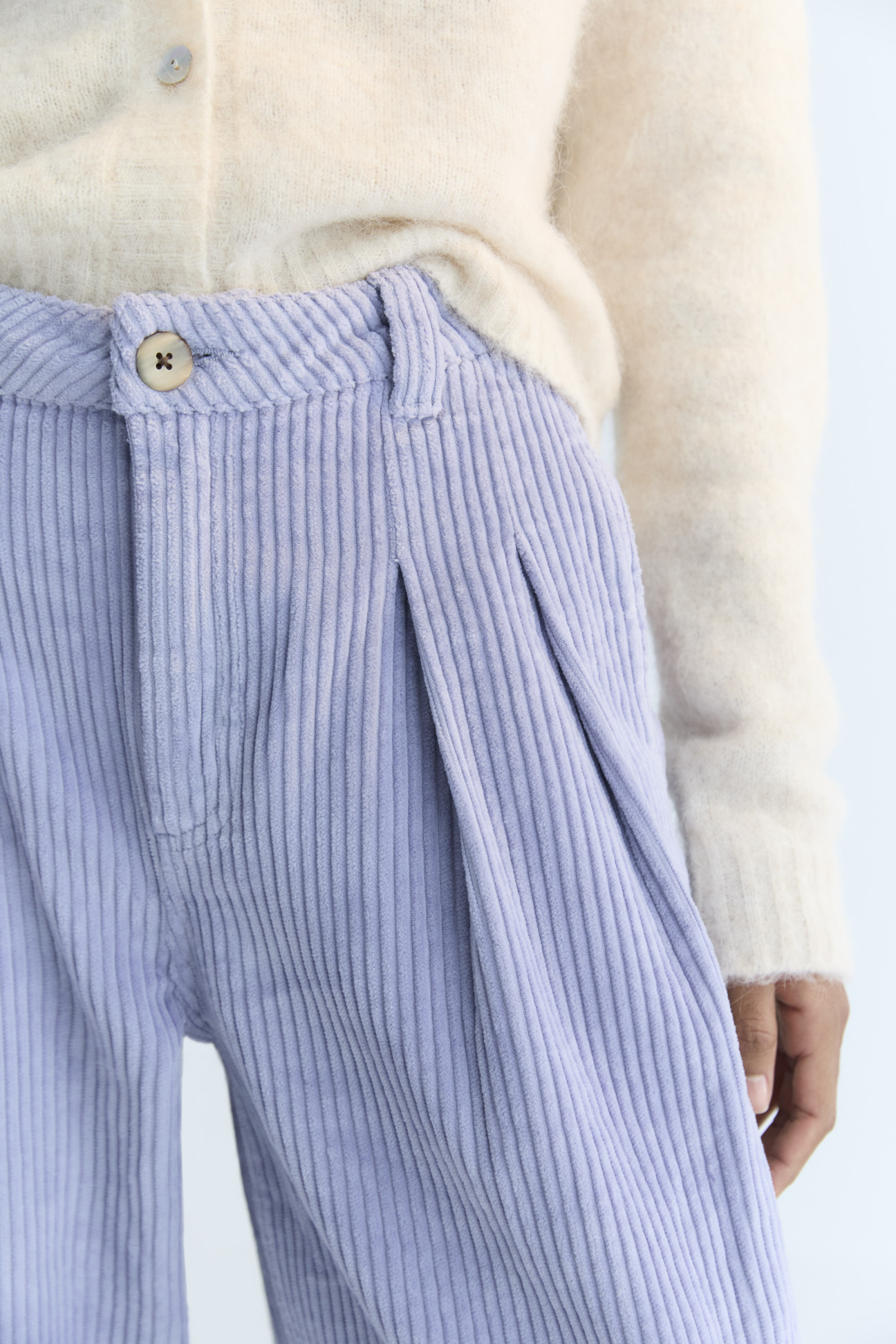 The New Society | Frauen Cordhose Nicol Lilac Haze | Lilac Haze – Bild 3