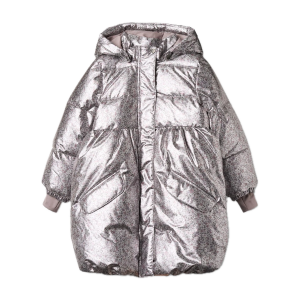 Daunenmantel von Wheat in Silber mit Alloverblumenmuster Ton in Ton