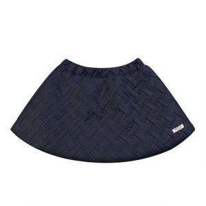 A-Linien Rock von Donsje in dunkleblauer Flecht-Optik