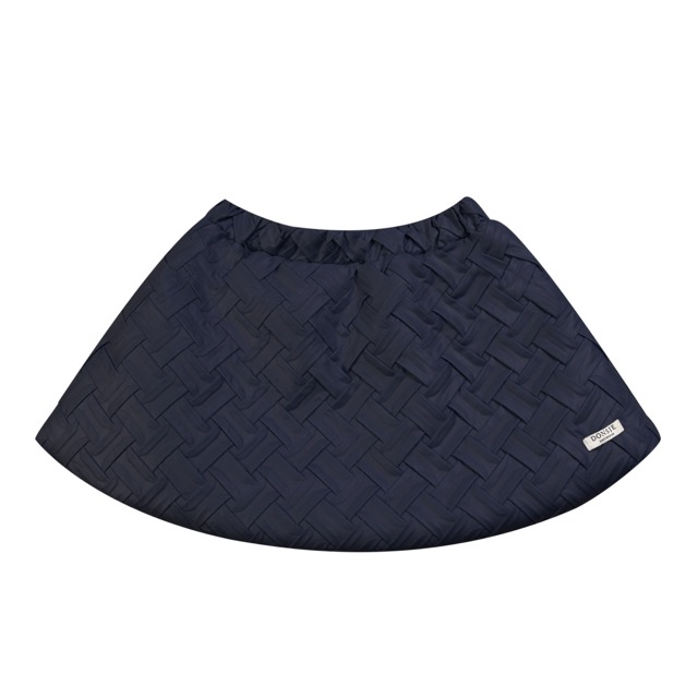 A-Linien Rock von Donsje in dunkleblauer Flecht-Optik