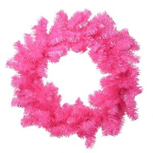 Neon Pinker Tinsel Dekokranz von Gift Company