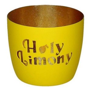 Madras Windlicht Holy Limony in Neongelb von Giftcompany
