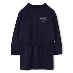 Dunkelblaues Sweatkleid Langarm von Billieblush mit kleinem Print auf rechter Brusthöhe und großflächigem Print "Limited Edition" am Rücken