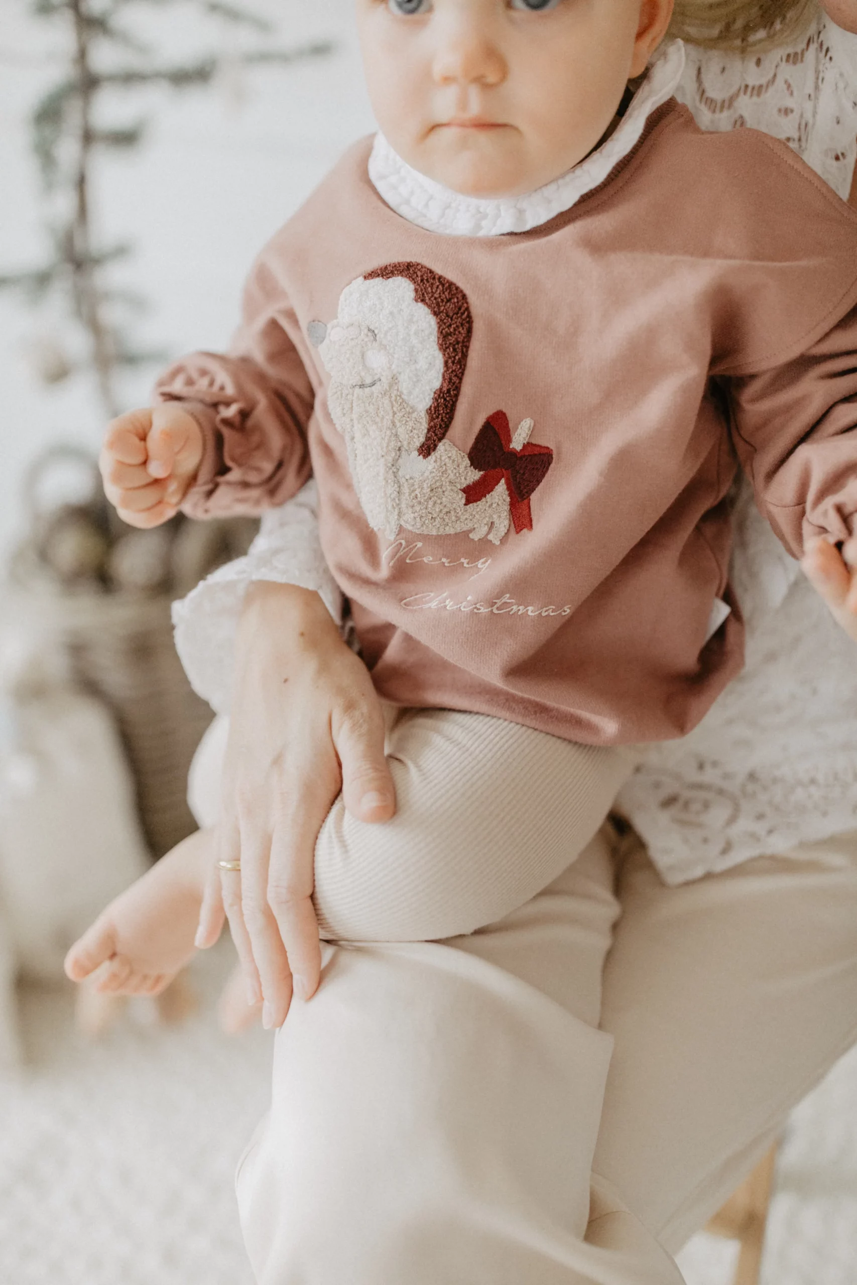 Leevje | Sweater Merry Christmas | light burgundy – Bild 2