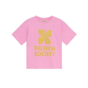 The New Society Kids Logo T Shirt Pink