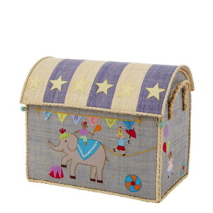 Rice Mittelgroß Raffia Aufbewahrungshaus Grau Circus Theme
