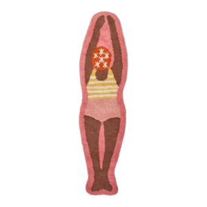 Rice Badematte Schwimmerin Pink