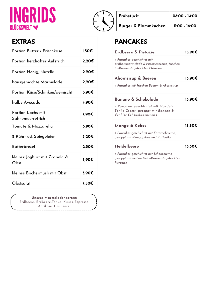 Speisekarte Sindelfingen