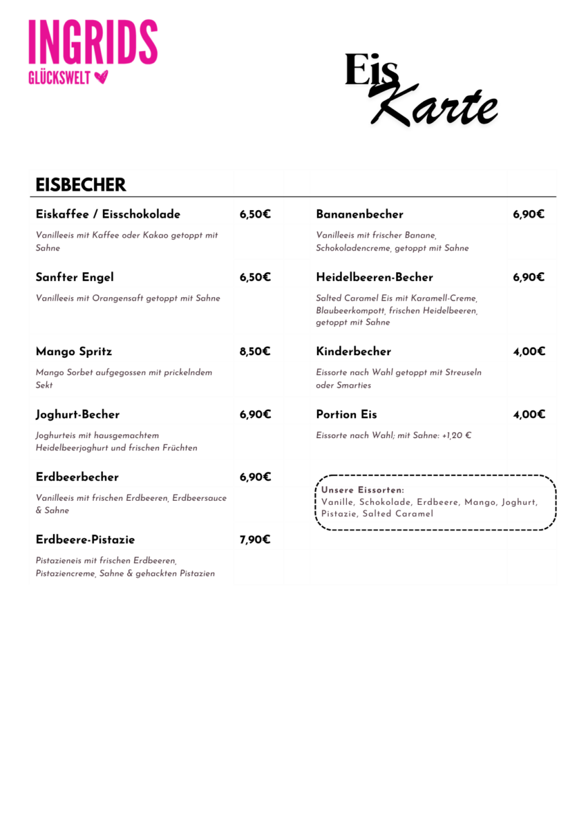 Speisekarte Sindelfingen