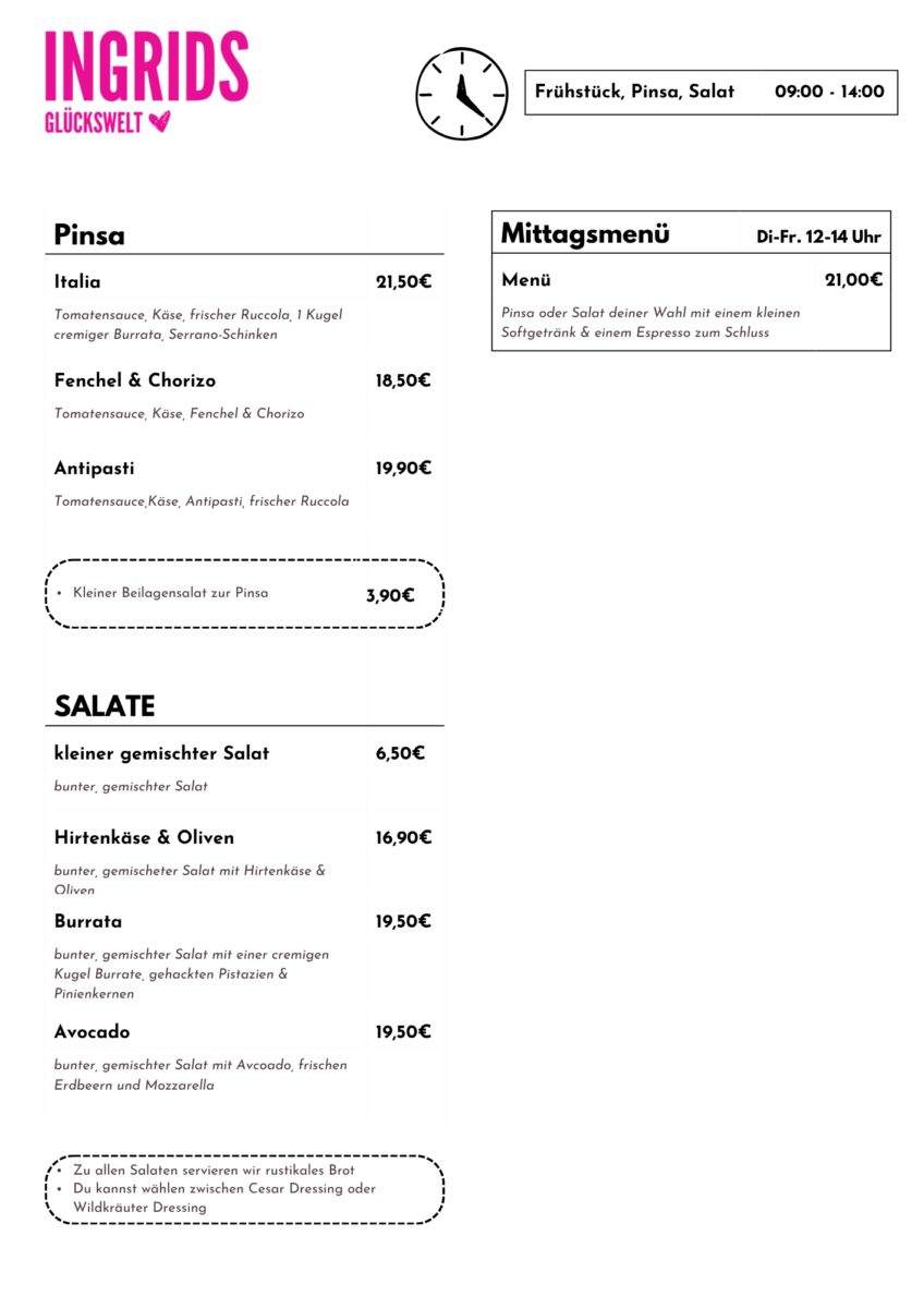 Speisekarte Nagold 3