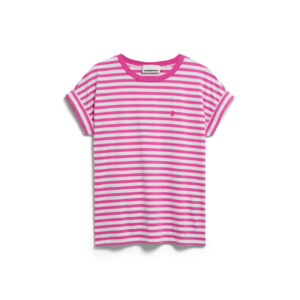 Armed Angels Idaraa Striped T Shirt White Very Berry6