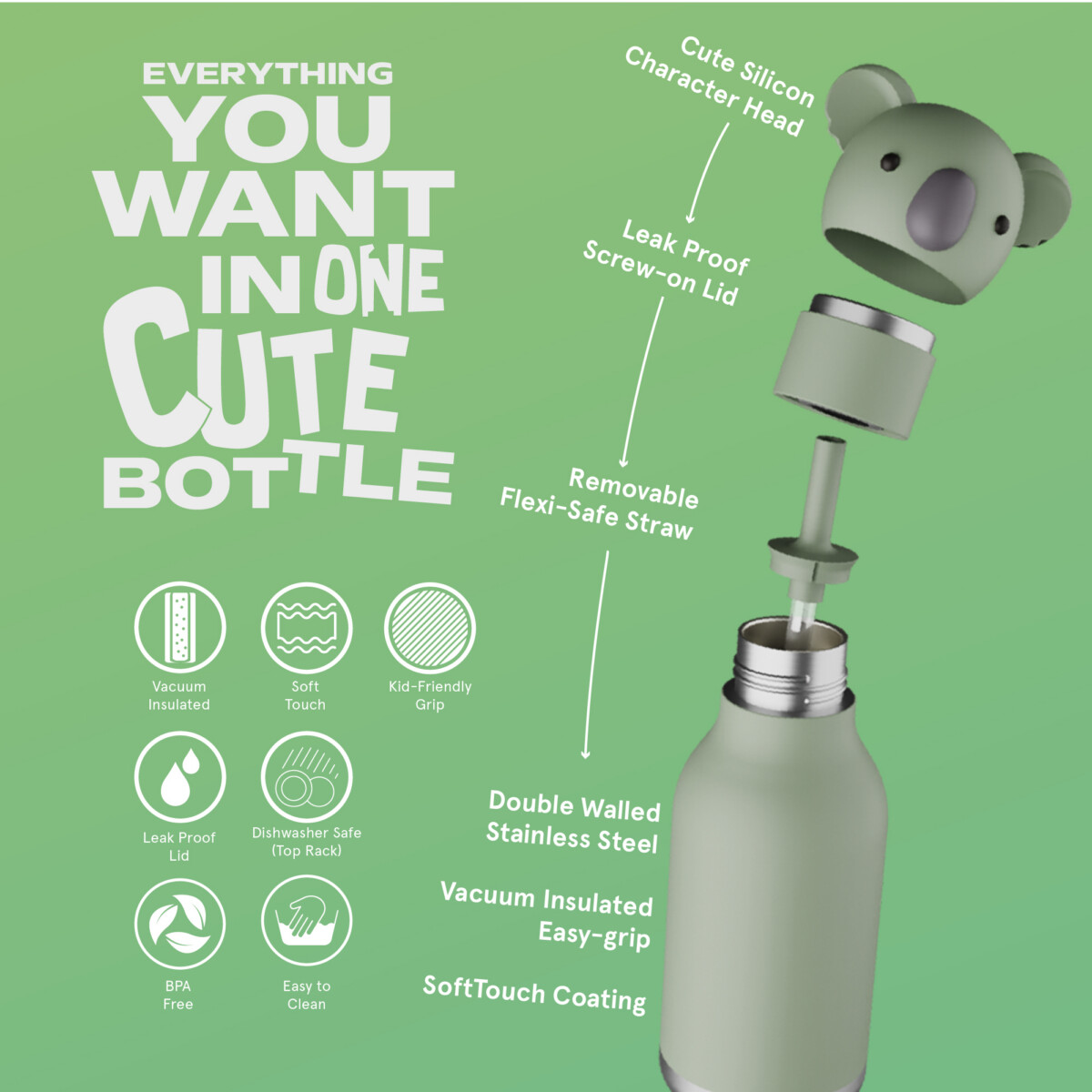 Asobu Bestie Bottle Koala Finn 2