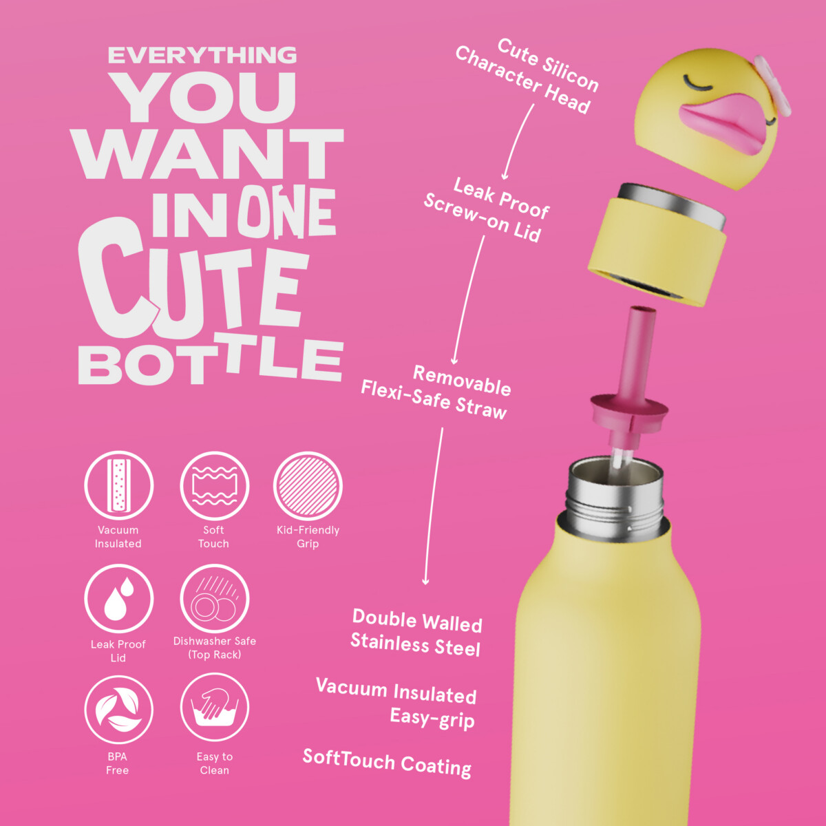 Asobu Ducky Bestie Bottle 8