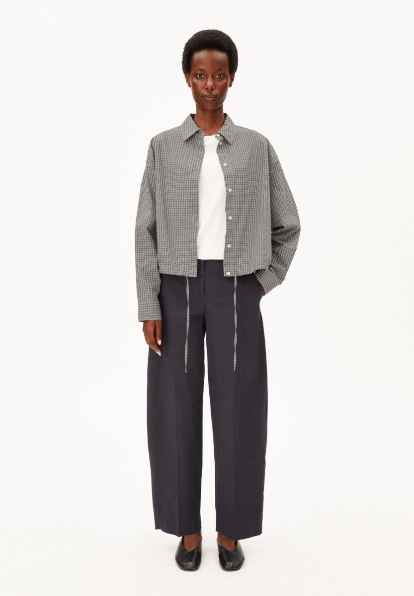 Armed Angels Barrel Leg Twill Pant Dark Steel1