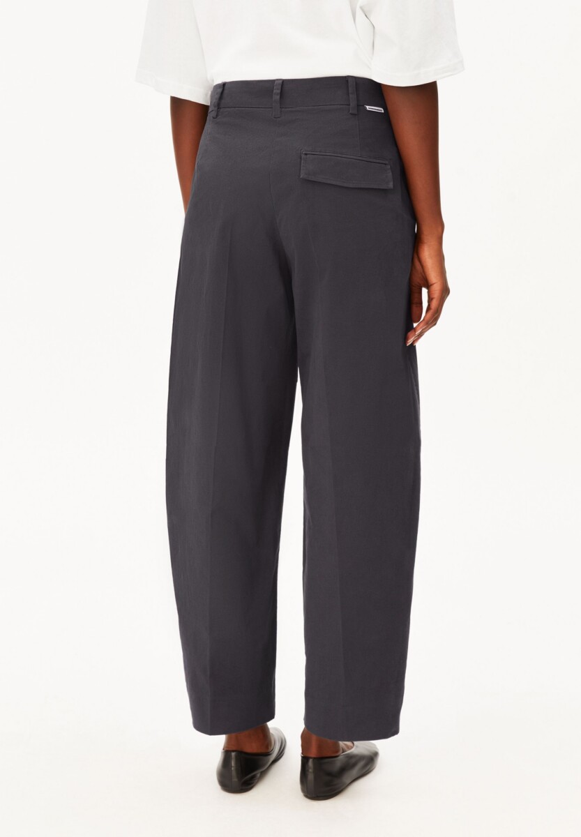 Armed Angels Barrel Leg Twill Pant Dark Steel2