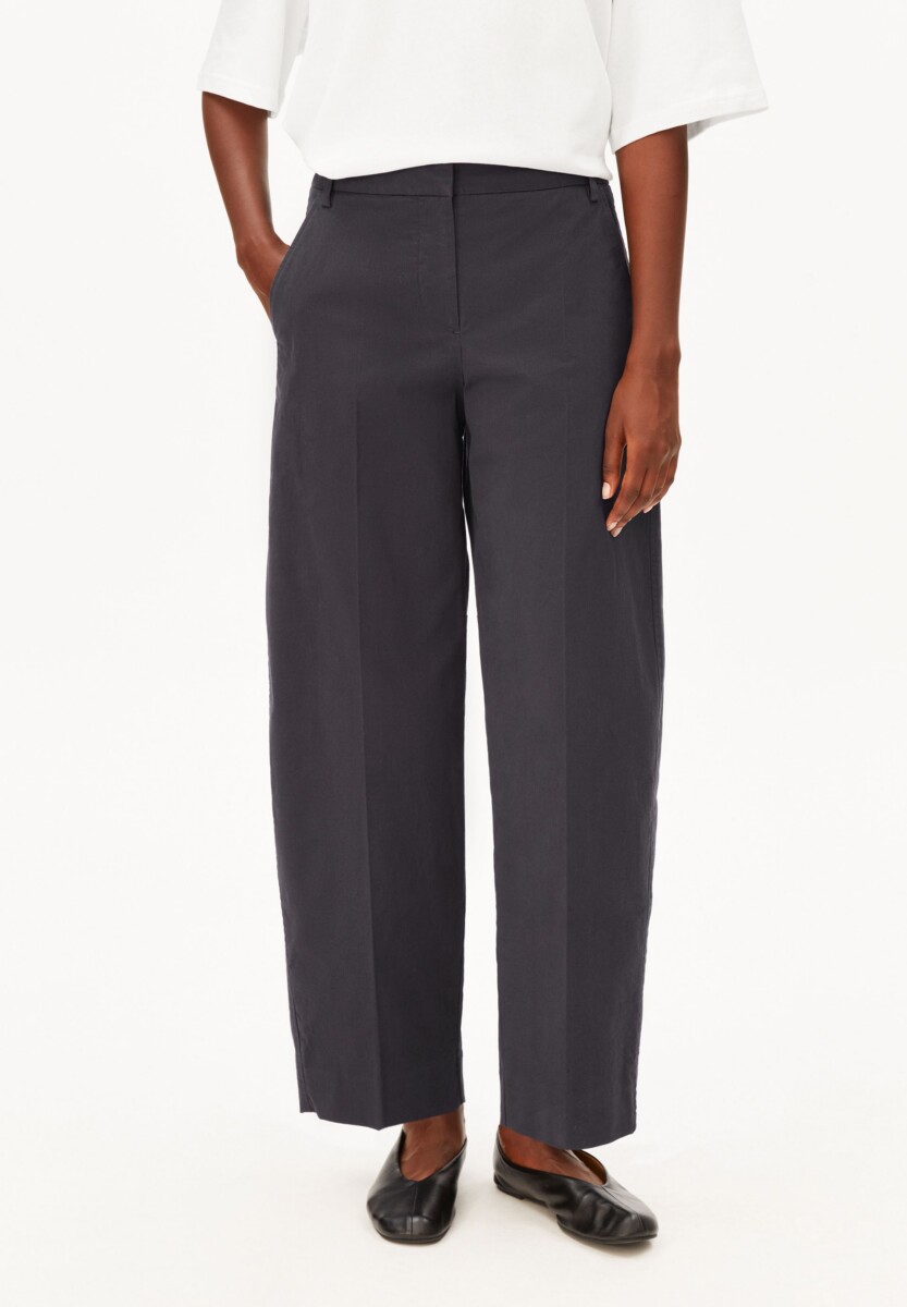 Armed Angels Barrel Leg Twill Pant Dark Steel4