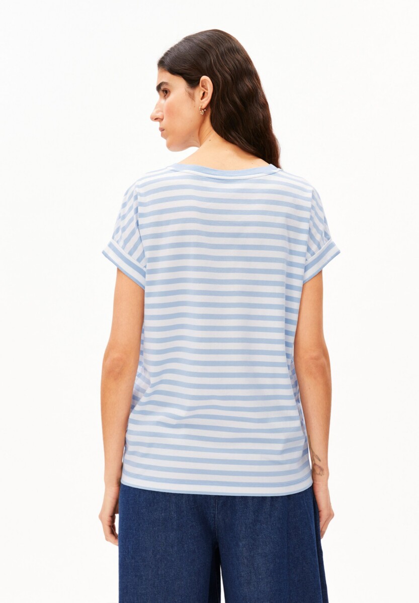 Armed Angels Idaara Stripe White Soft Blue2