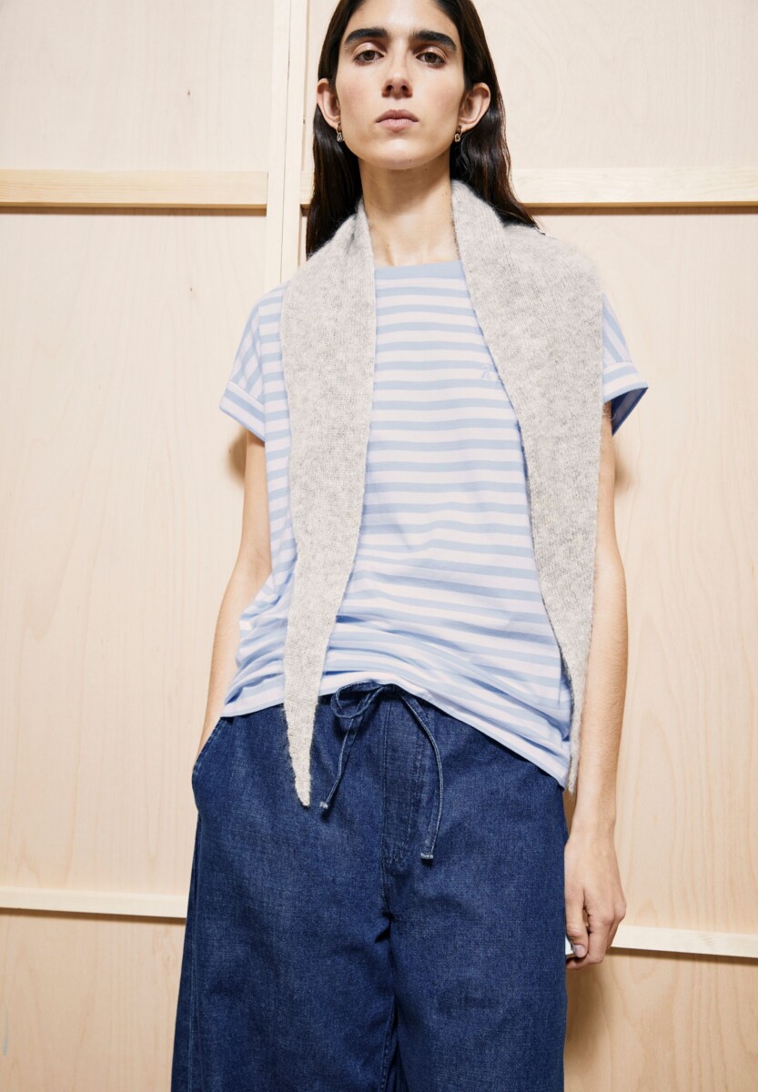 Armed Angels Idaara Stripe White Soft Blue5