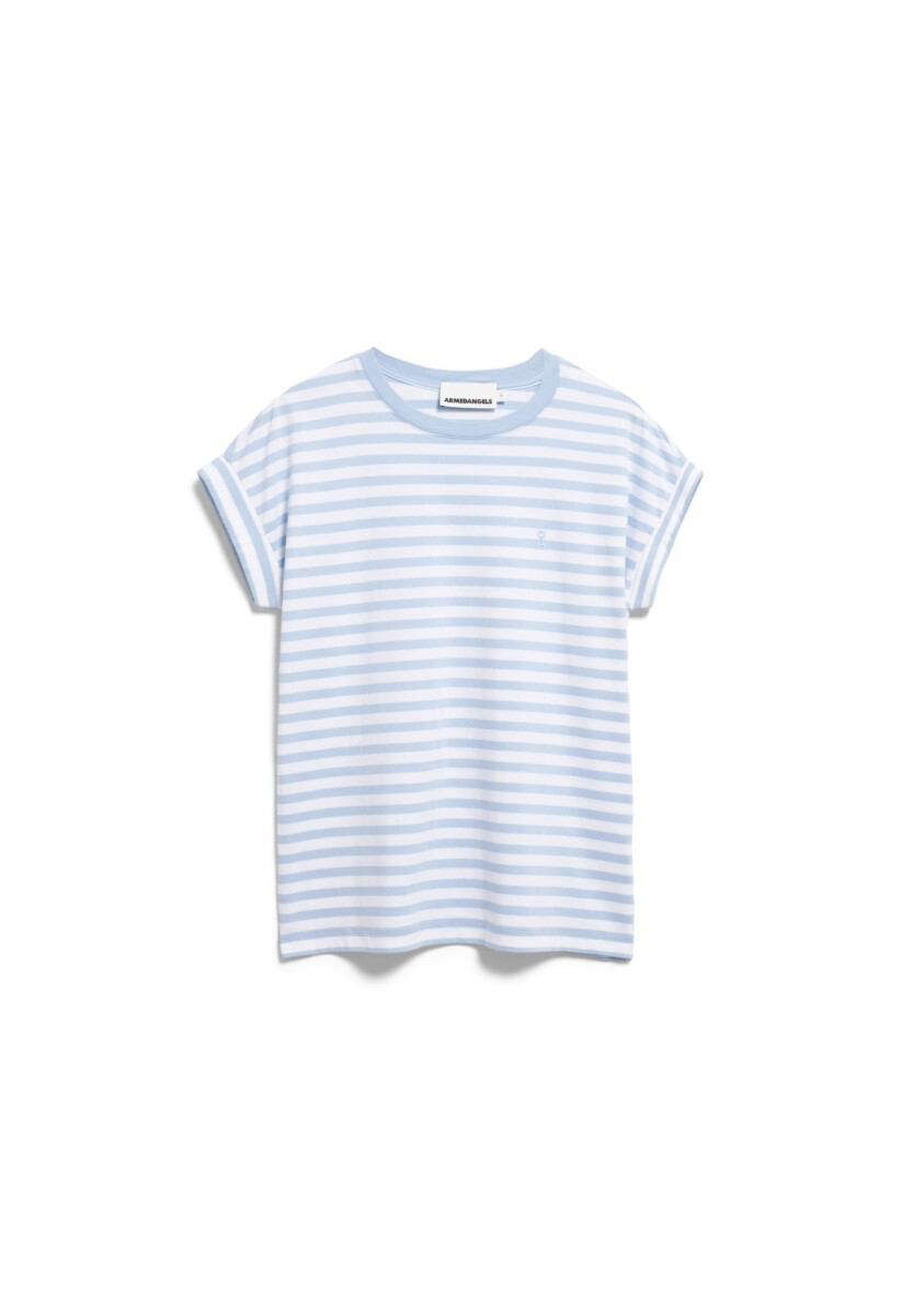 Armed Angels Idaara Stripe White Soft Blue6