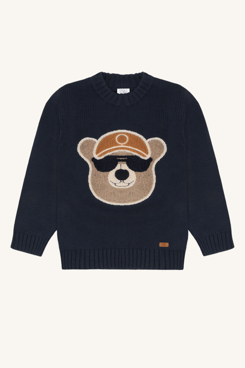 Hust and Claire Pullover Pelle Bear Blues1