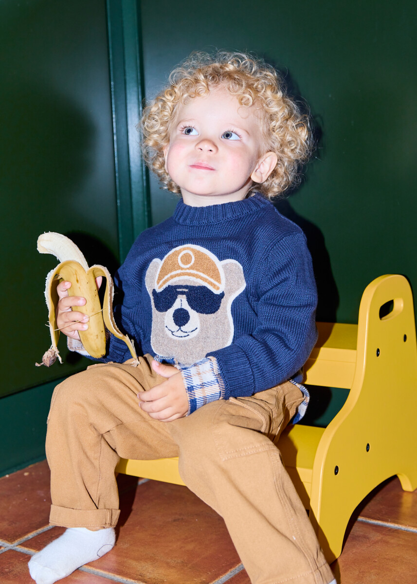 Hust and Claire Pullover Pelle Bear Blues4