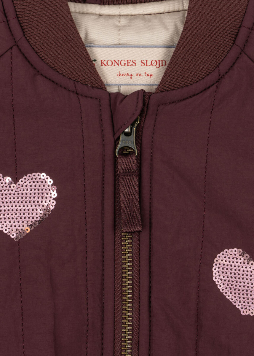 Konges Sloejd Juno Pailetten Bomber Jacke Decandent Chocolate3