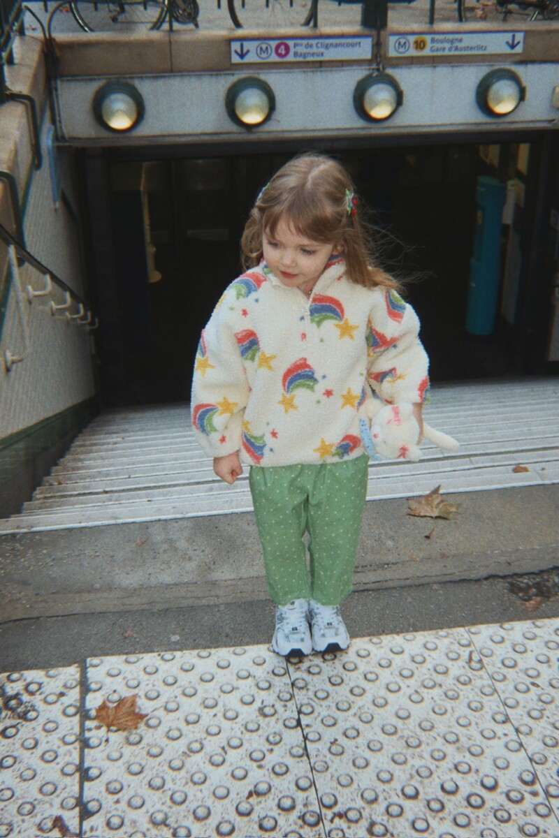 Konges Slojd Jody Teddy Halfzip Rainbow Start1